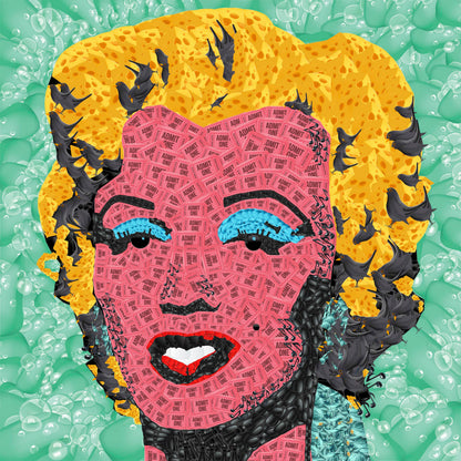 Ticket Face (Shot Sage Blue Marilyn)