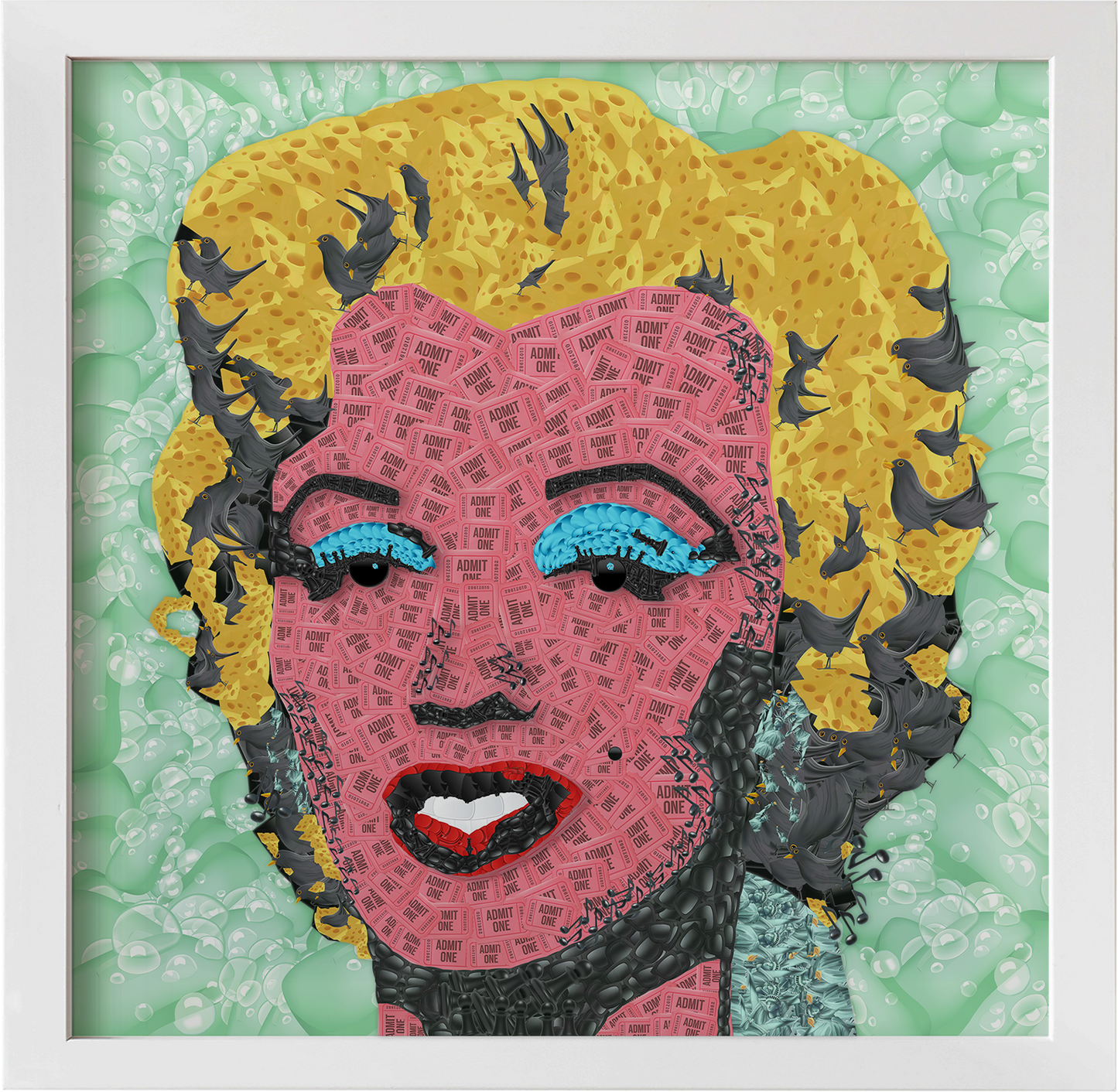 Ticket Face (Shot Sage Blue Marilyn)